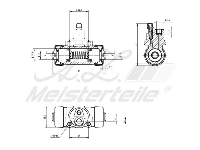 Wheel Brake Cylinder (AZMT-44-111-1129)