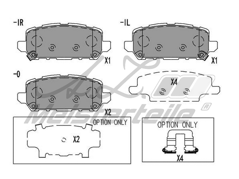 Brake Pad Set, disc brake (AZMT-44-022-2601)