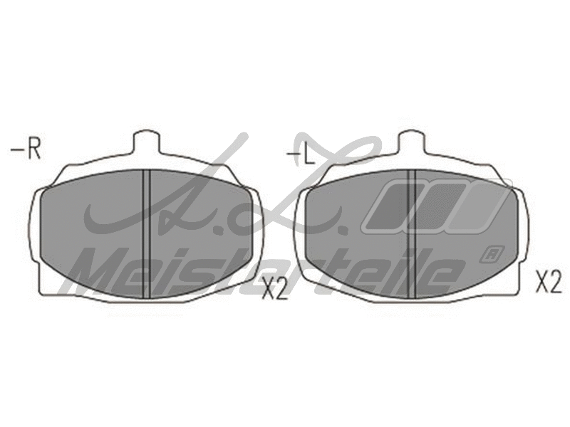 Brake Pad Set, disc brake (AZMT-44-022-2536)