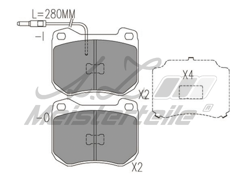 Brake Pad Set, disc brake (AZMT-44-022-1897)