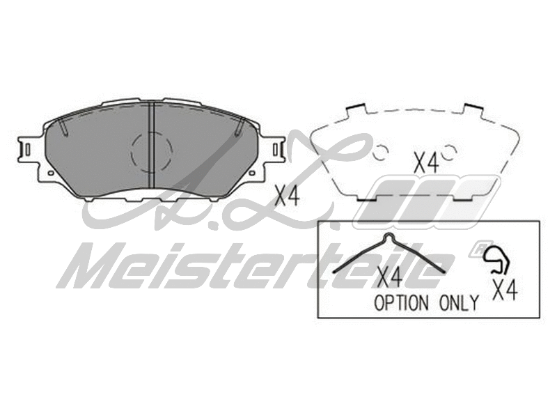 Brake Pad Set, disc brake (AZMT-44-022-2453)