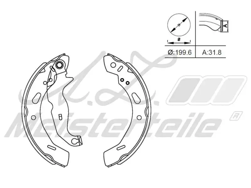 Brake Shoe Set (AZMT-44-026-1217)