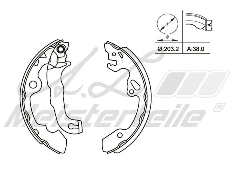 Brake Shoe Set (AZMT-44-026-1007)