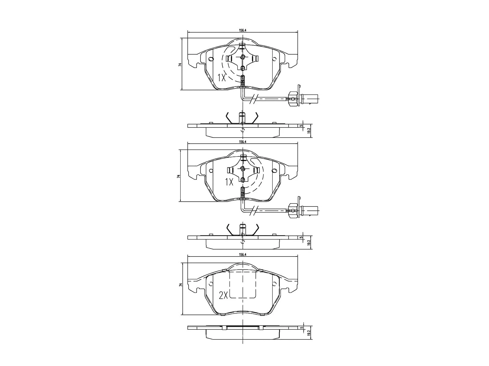 Brake Pad Set, disc brake (AZMT-44-022-1059)