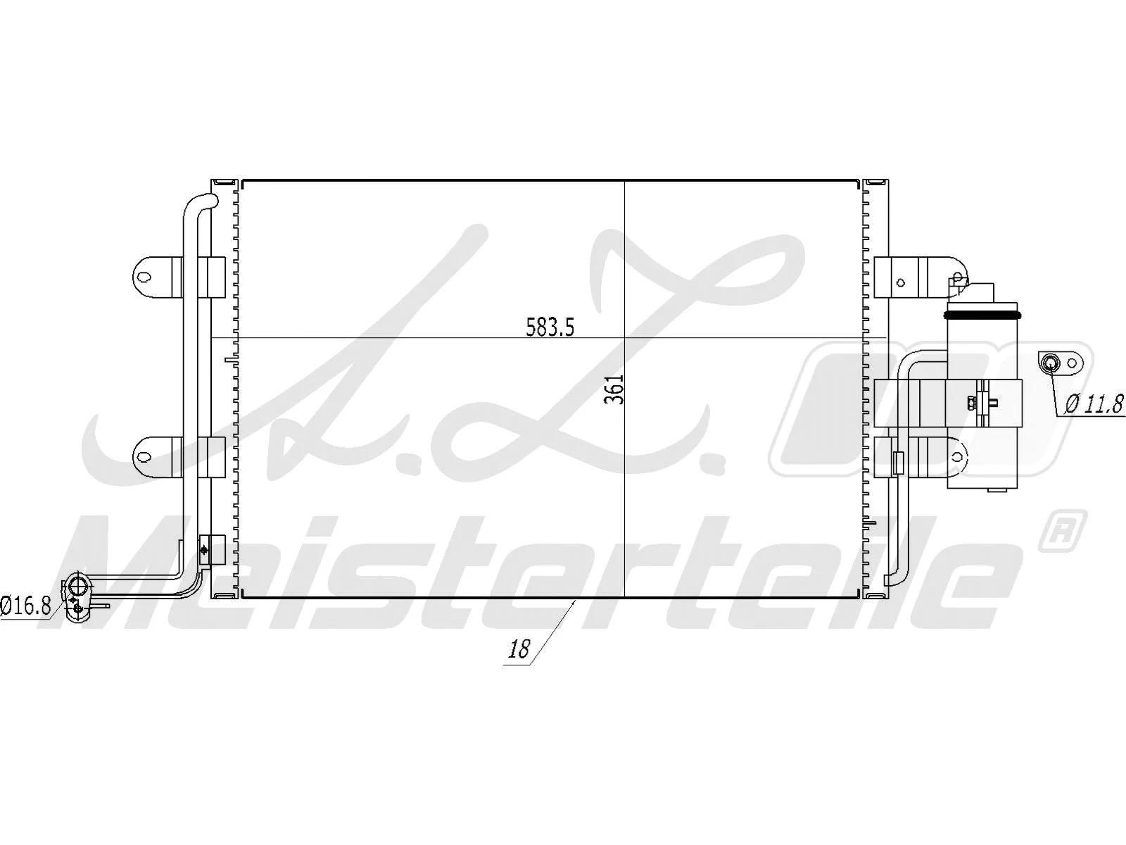 Condenser, air conditioning (AZMT-45-030-1102)