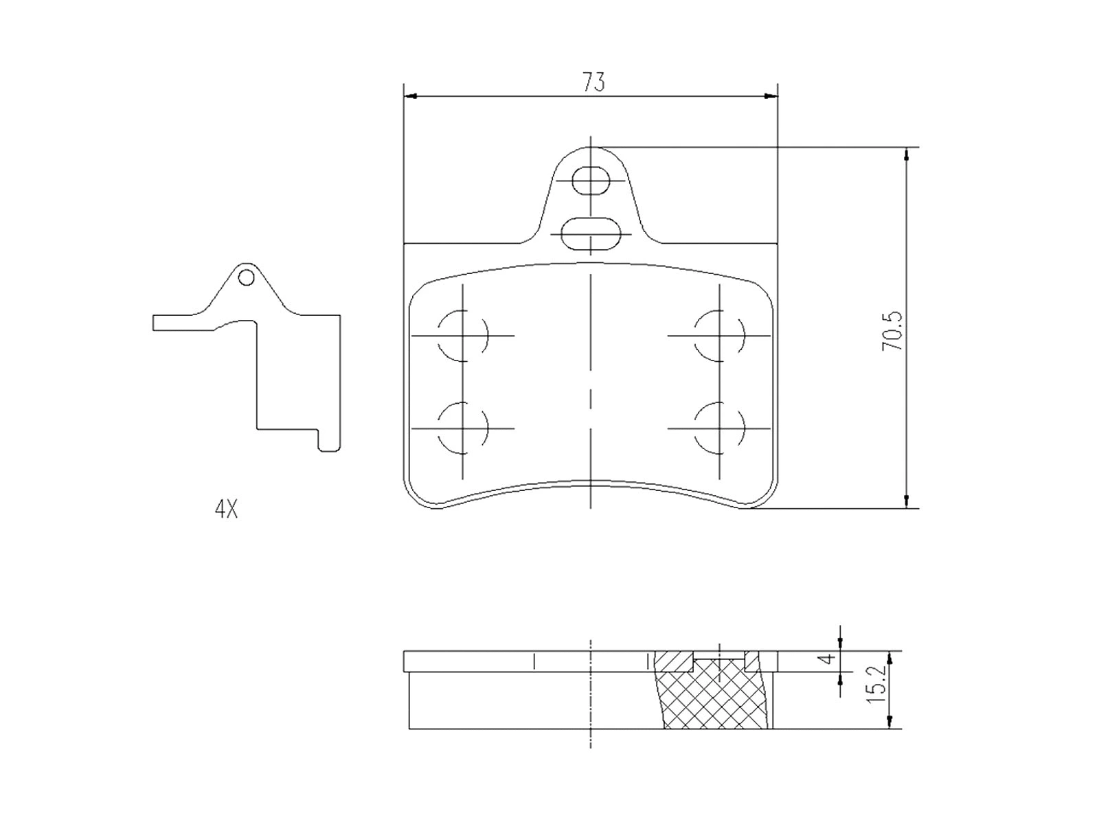 Brake Pad Set, disc brake (AZMT-44-022-1087)