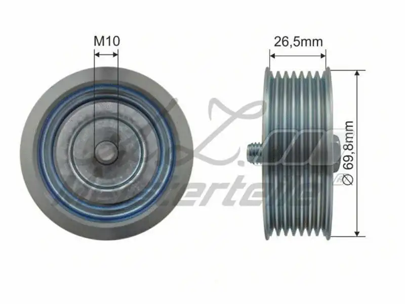 Deflection/Guide Pulley, V-ribbed belt (AZMT-20-031-2099)