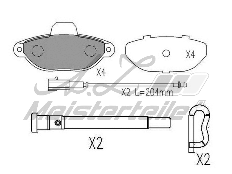 Brake Pad Set, disc brake (AZMT-44-022-2021)