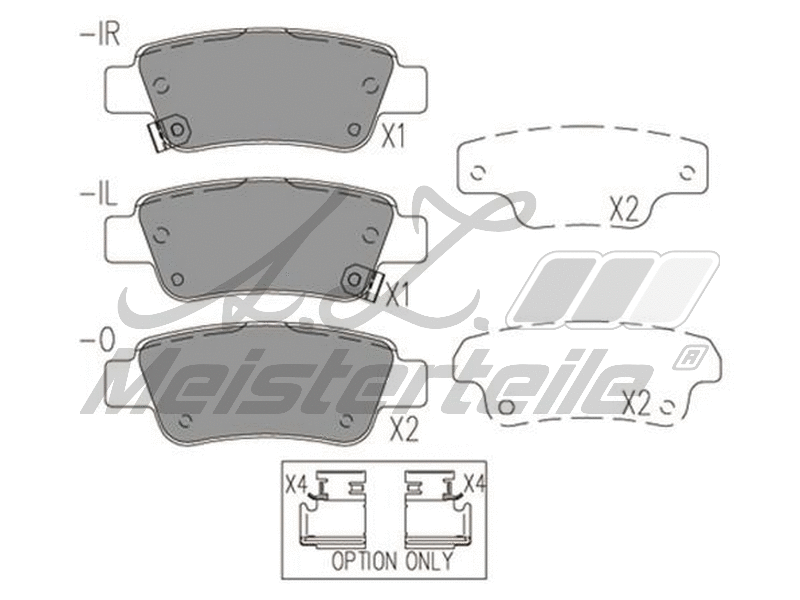 Brake Pad Set, disc brake (AZMT-44-022-2094)