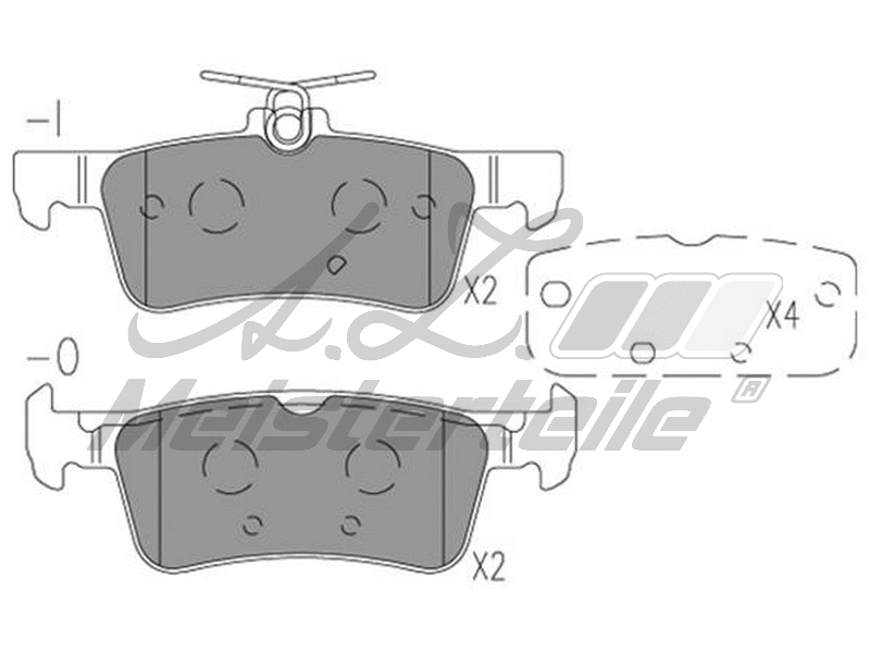 Brake Pad Set, disc brake (AZMT-44-022-1794)