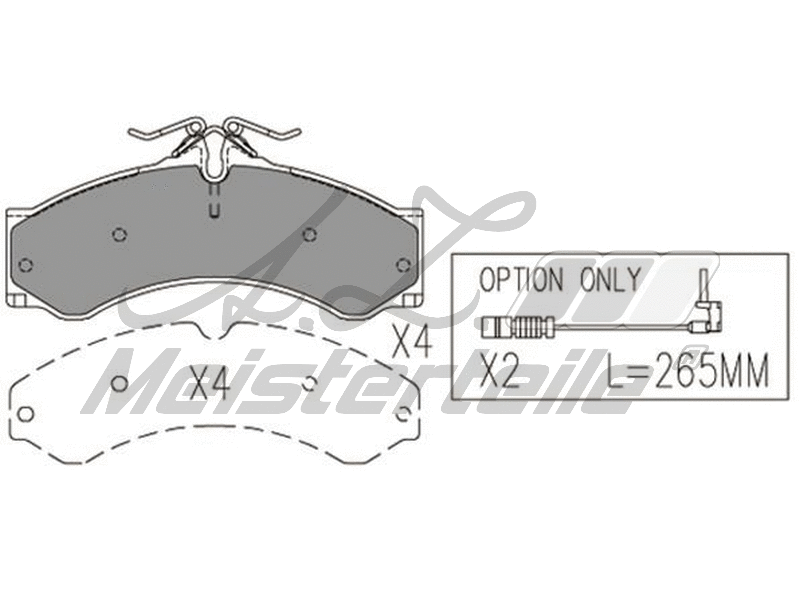 Brake Pad Set, disc brake (AZMT-44-022-2156)