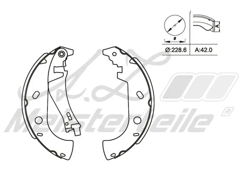 Brake Shoe Set (AZMT-44-026-1057)