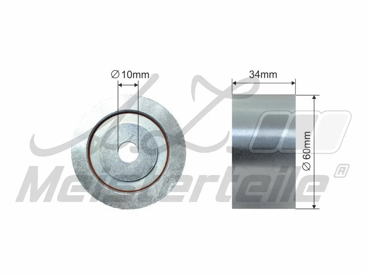 Deflection/Guide Pulley, V-ribbed belt