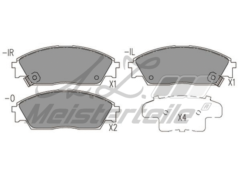 Brake Pad Set, disc brake (AZMT-44-022-2393)