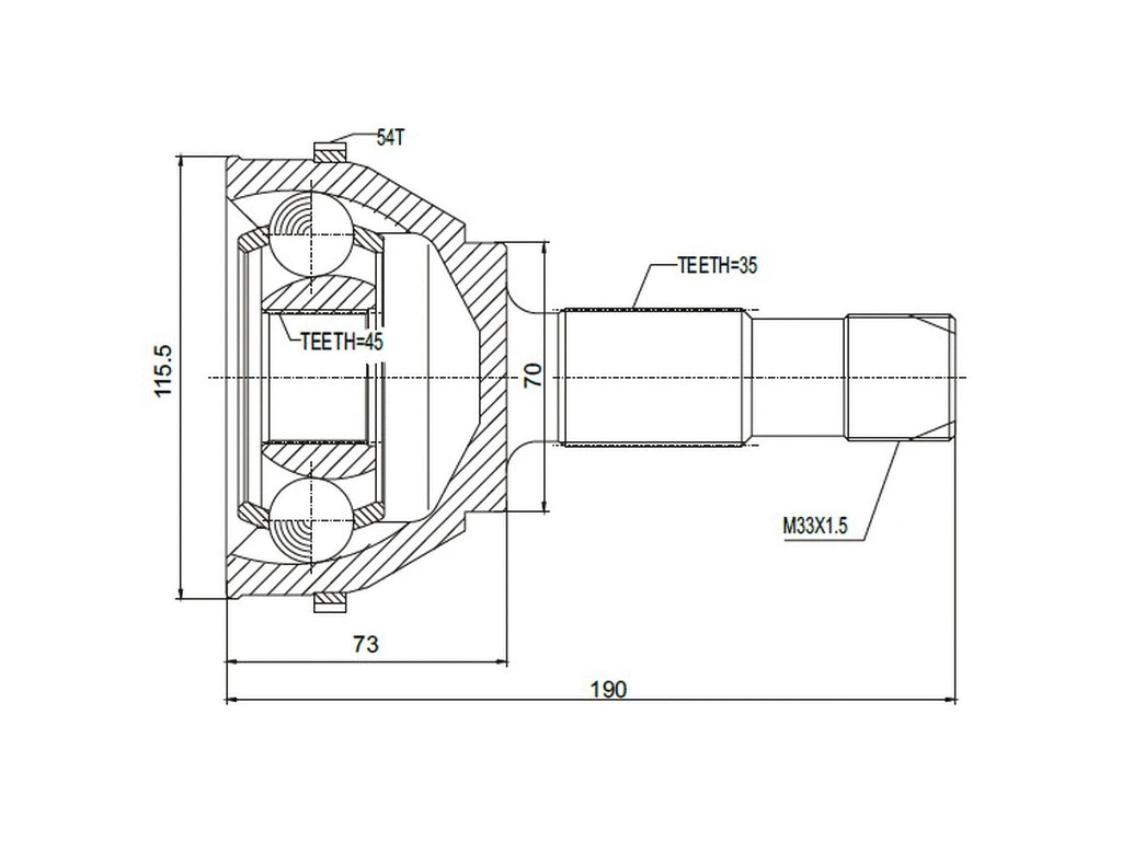 Joint Kit, drive shaft (AZMT-43-030-1020)