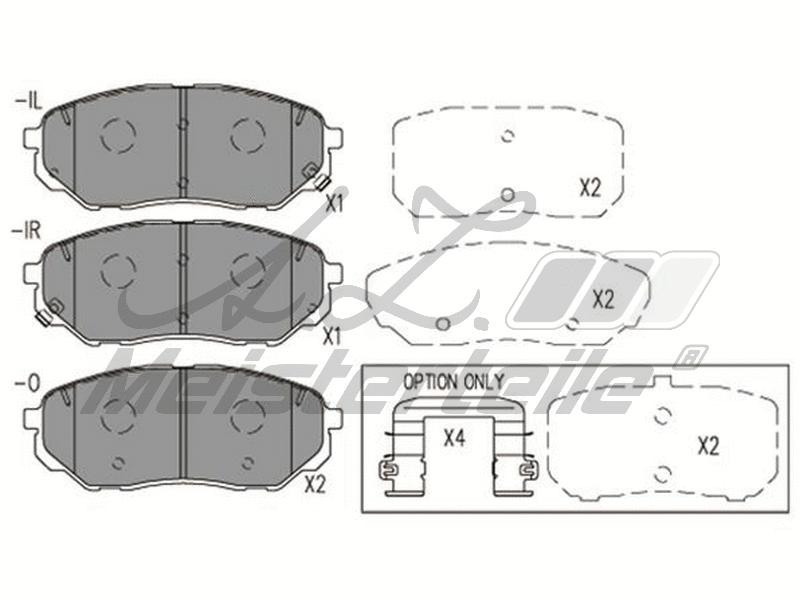 Brake Pad Set, disc brake (AZMT-44-022-2452)