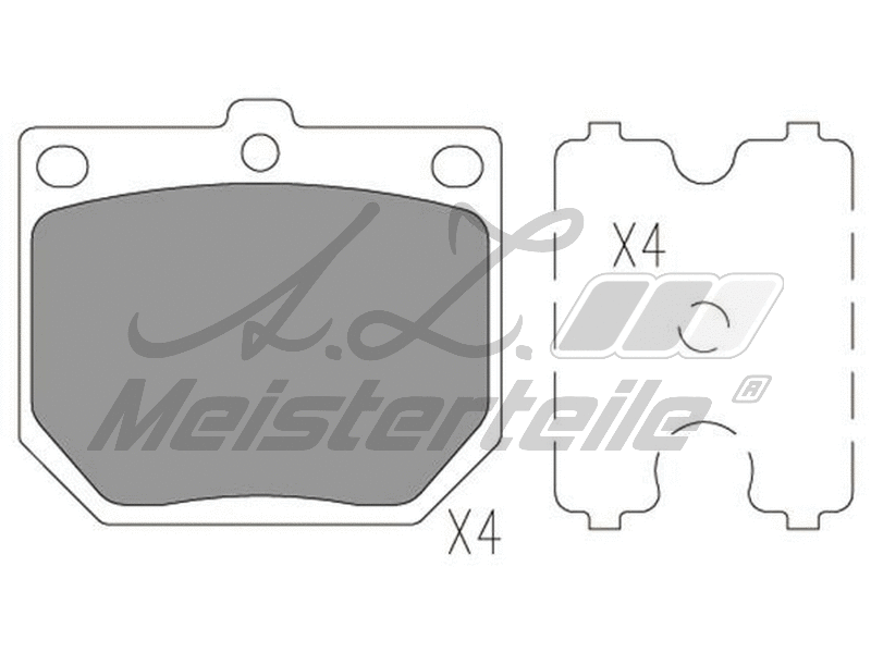 Brake Pad Set, disc brake (AZMT-44-022-2240)