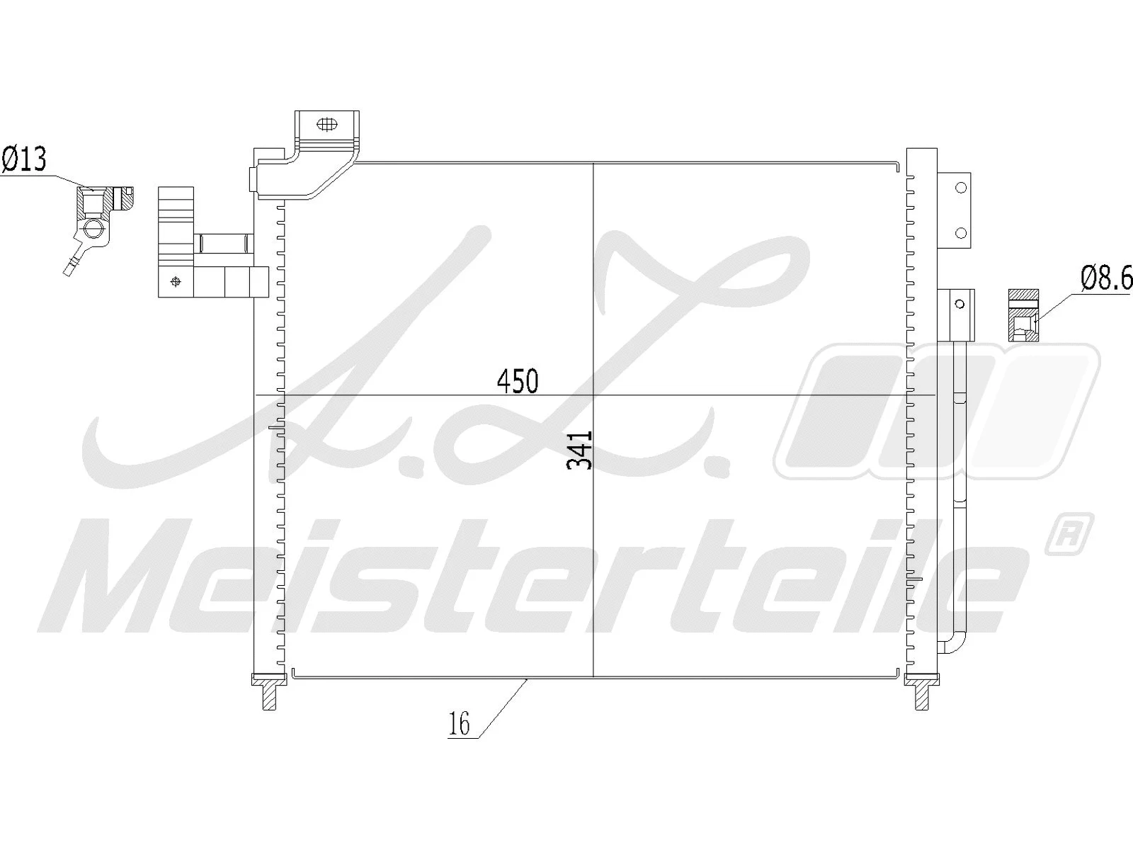 Condenser, air conditioning (AZMT-45-030-1362)