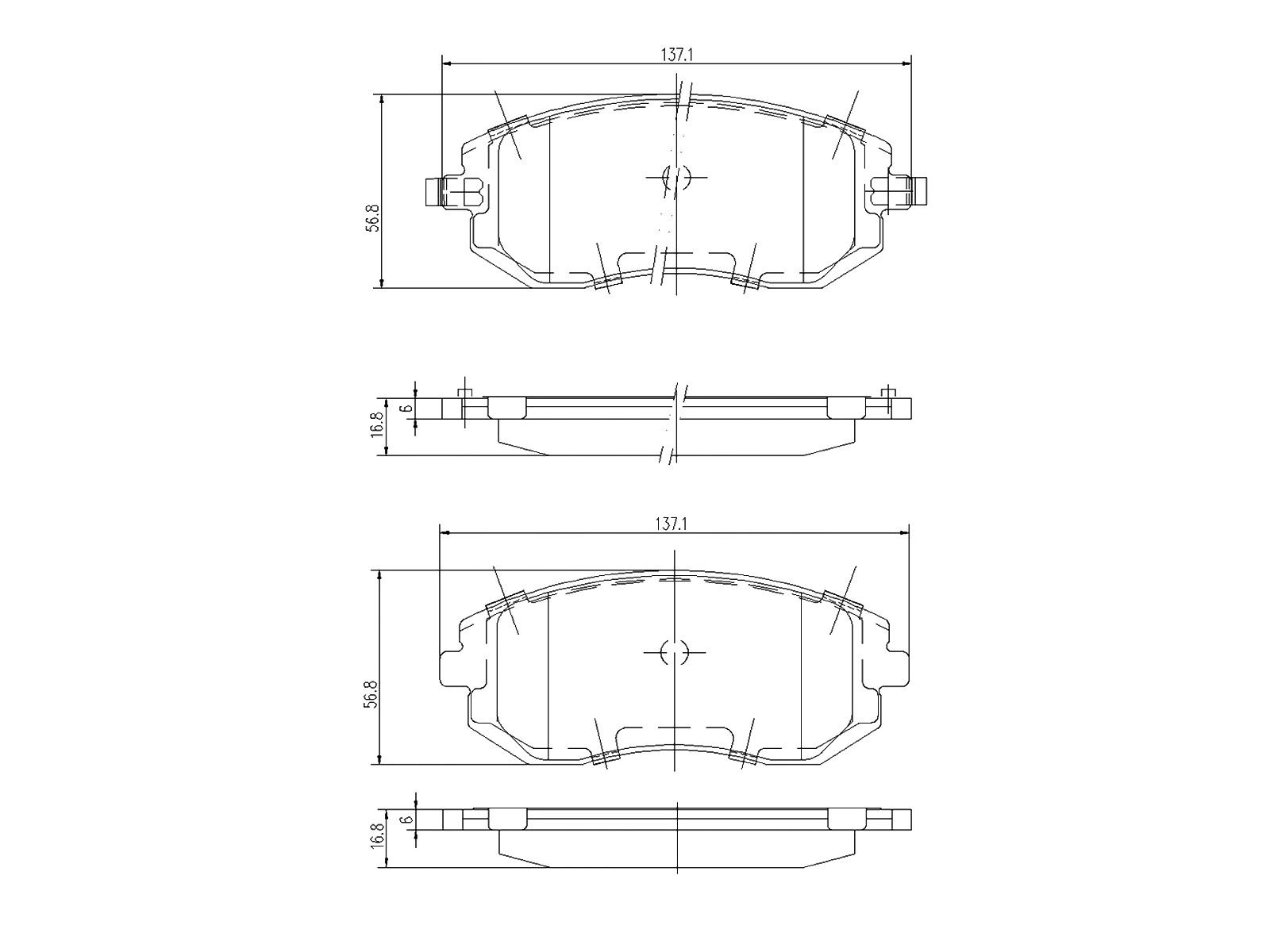 Brake Pad Set, disc brake (AZMT-44-022-1180)