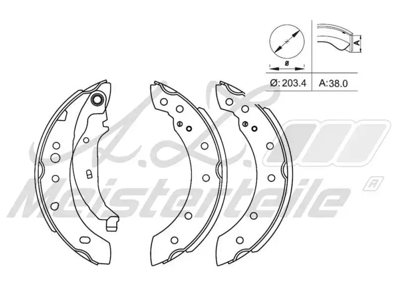 Brake Shoe Set (AZMT-44-026-1183)