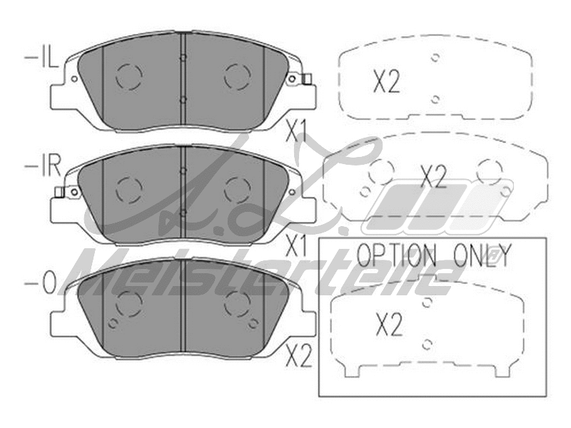 Brake Pad Set, disc brake (AZMT-44-022-2517)
