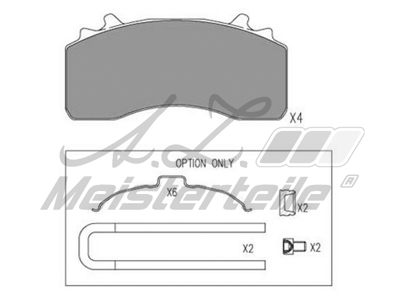 Brake Pad Set, disc brake (AZMT-44-022-2450)