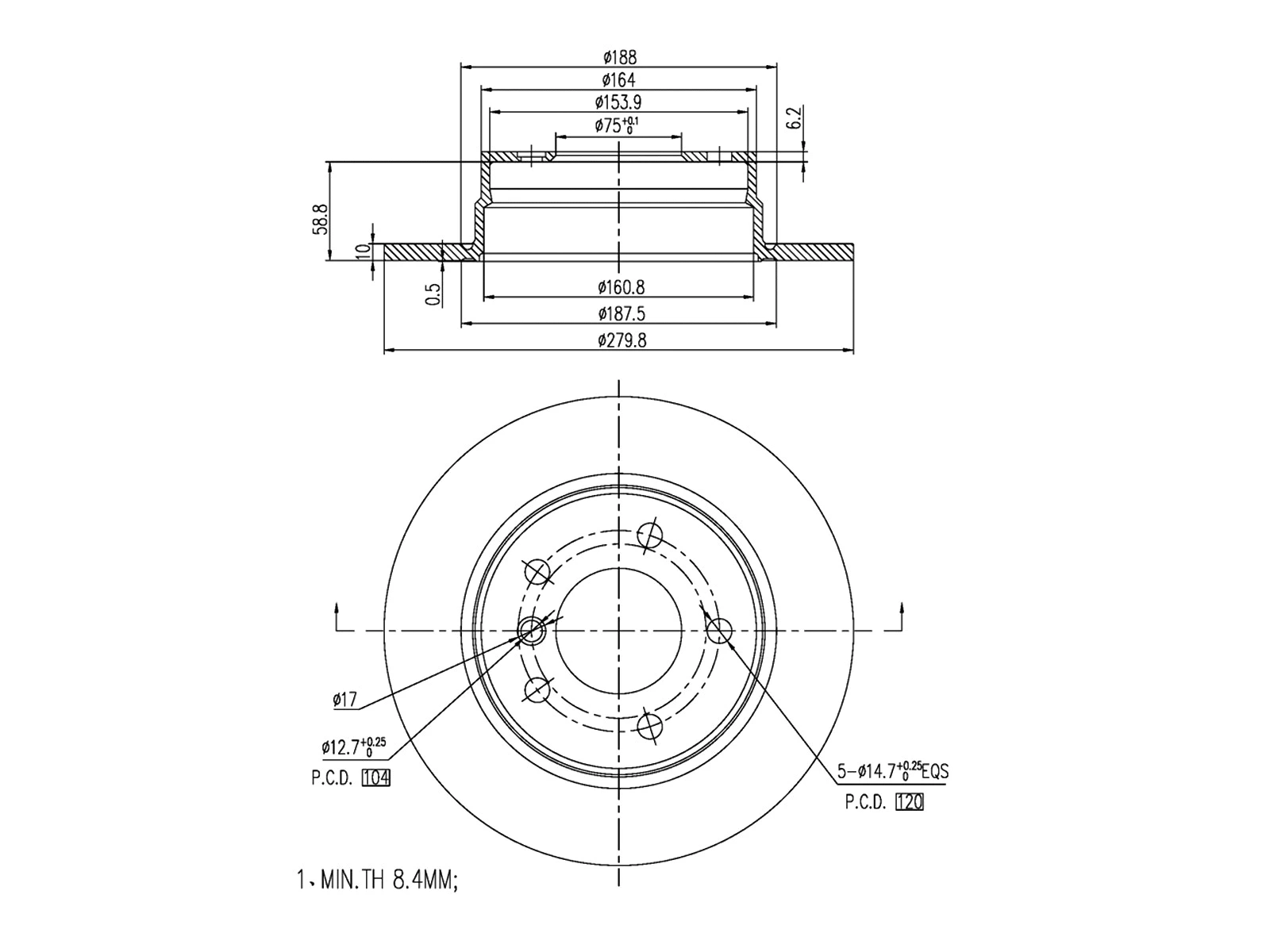 Brake Disc (AZMT-44-024-1185)