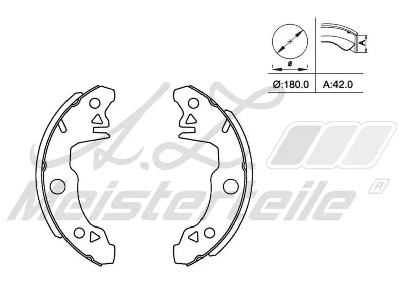Brake Shoe Set (AZMT-44-026-1400)