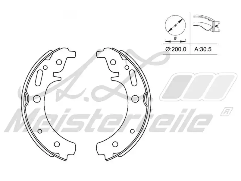Brake Shoe Set (AZMT-44-026-1106)