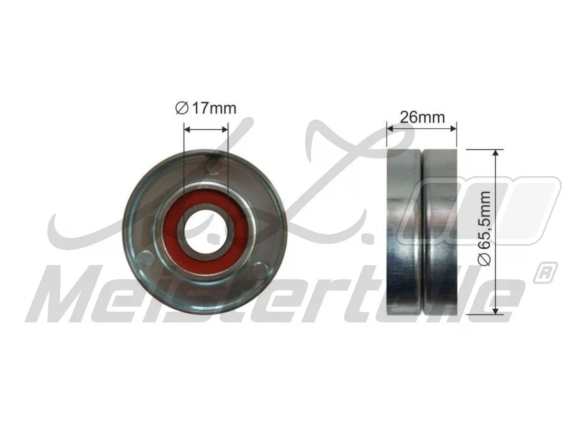 Deflection/Guide Pulley, V-ribbed belt