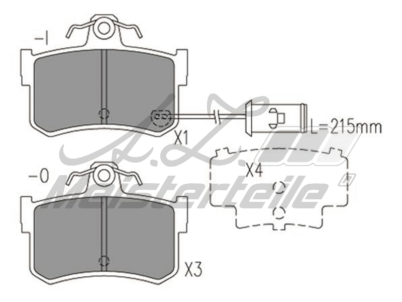 Brake Pad Set, disc brake (AZMT-44-022-1879)