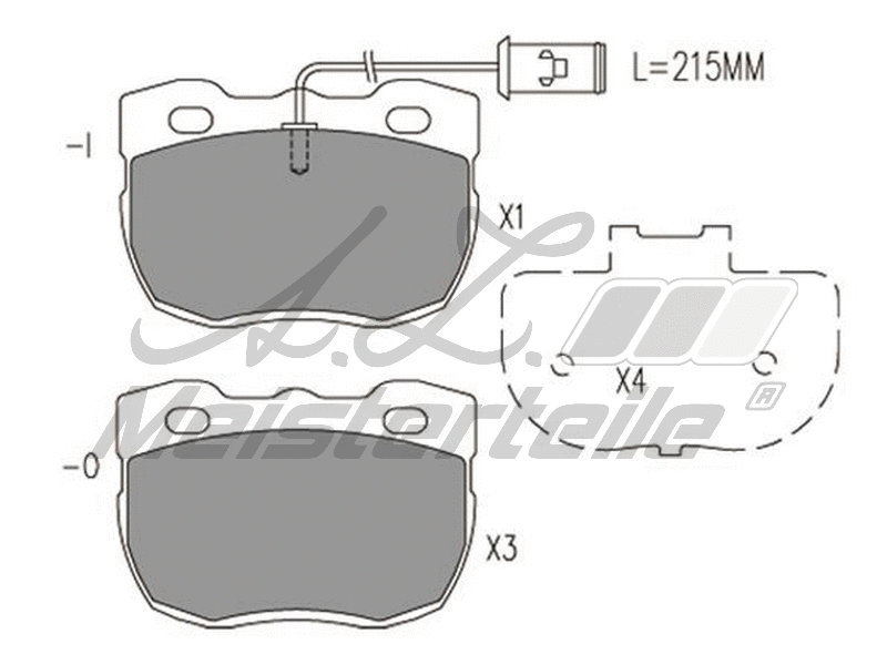 Brake Pad Set, disc brake (AZMT-44-022-1666)