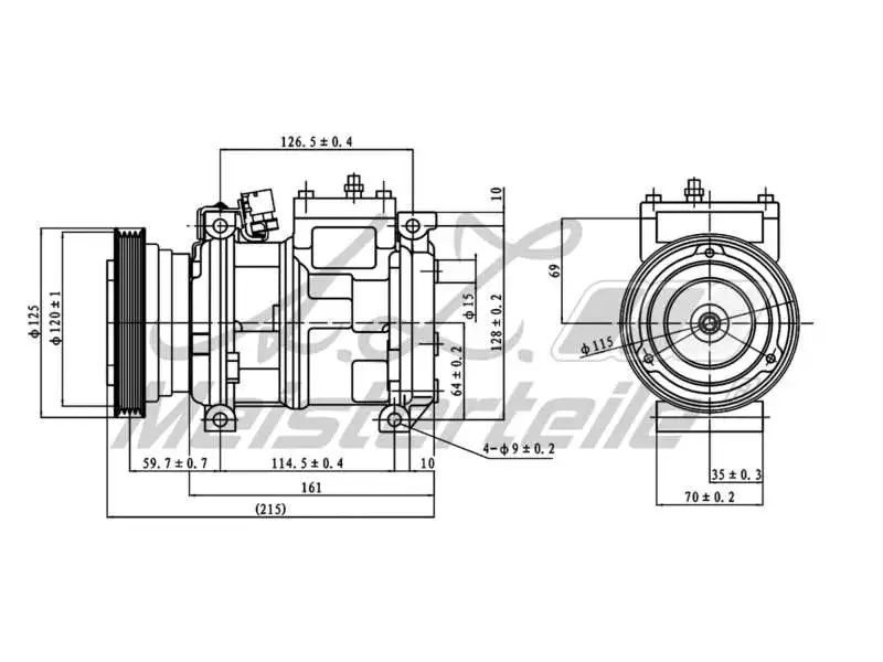 Compressor, air conditioning (AZMT-45-041-1117)