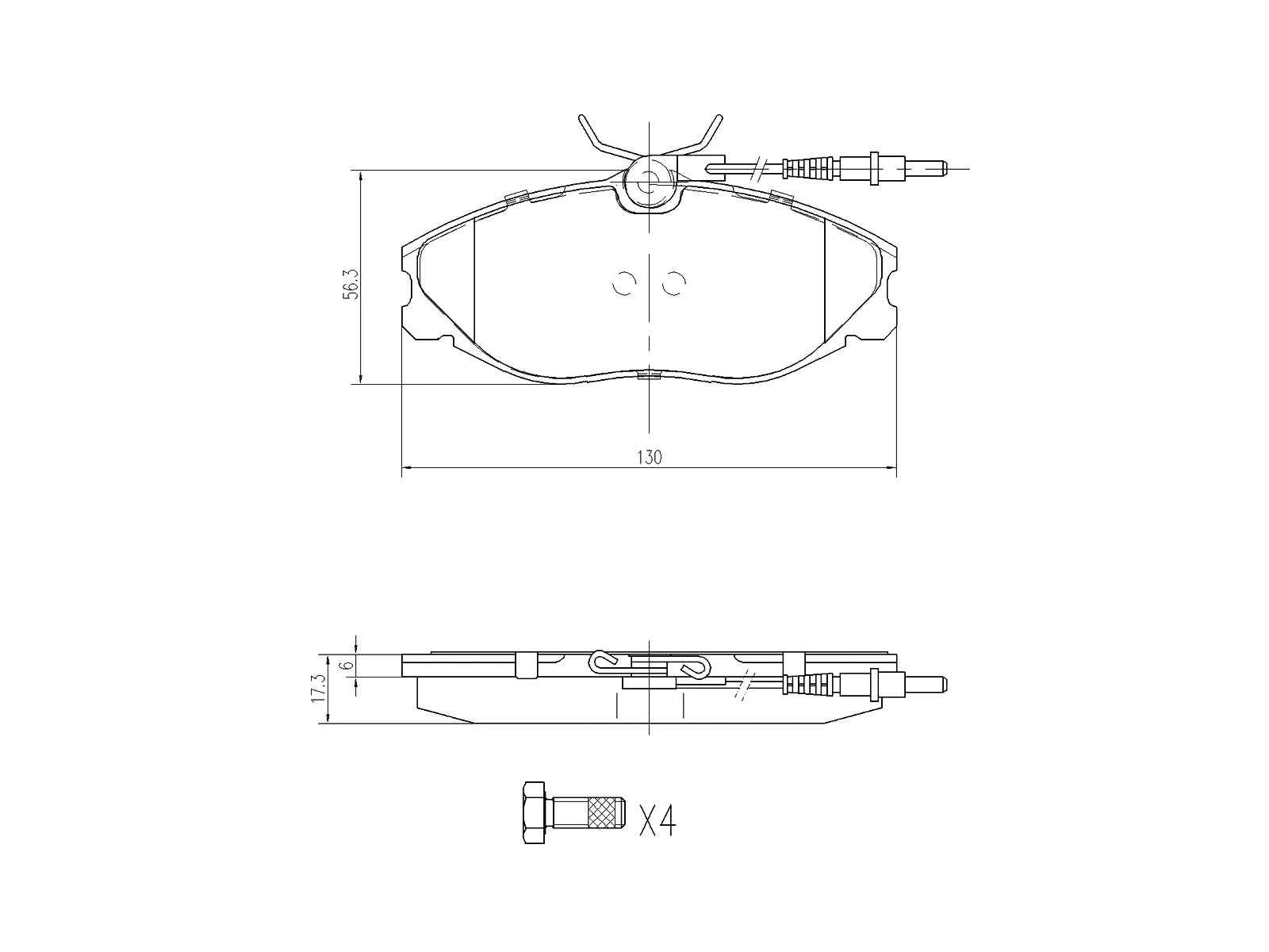 Brake Pad Set, disc brake (AZMT-44-022-1014)