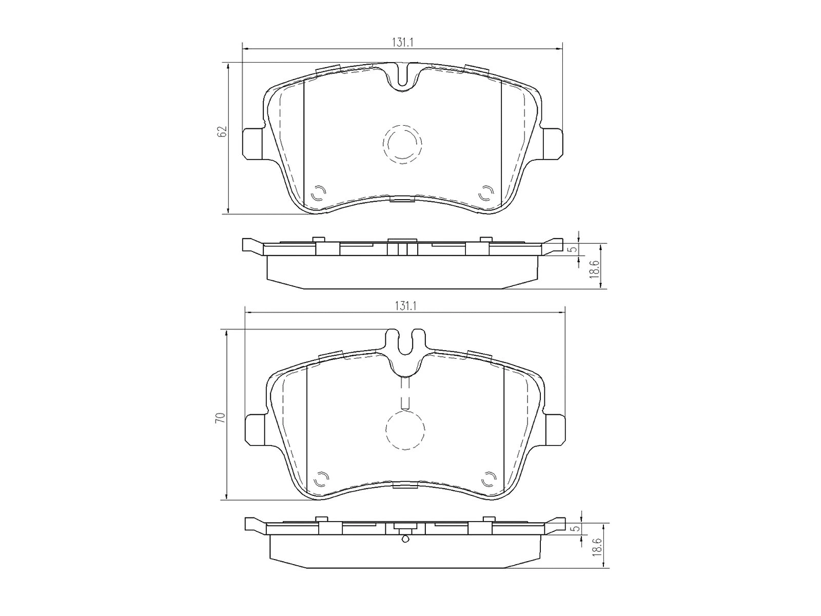 Brake Pad Set, disc brake (AZMT-44-022-1099)