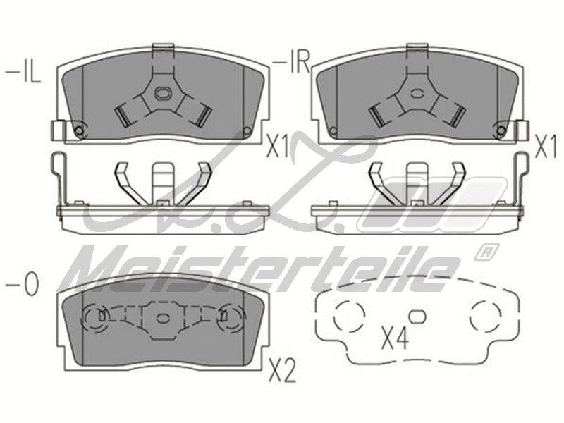 Brake Pad Set, disc brake (AZMT-44-022-1611)