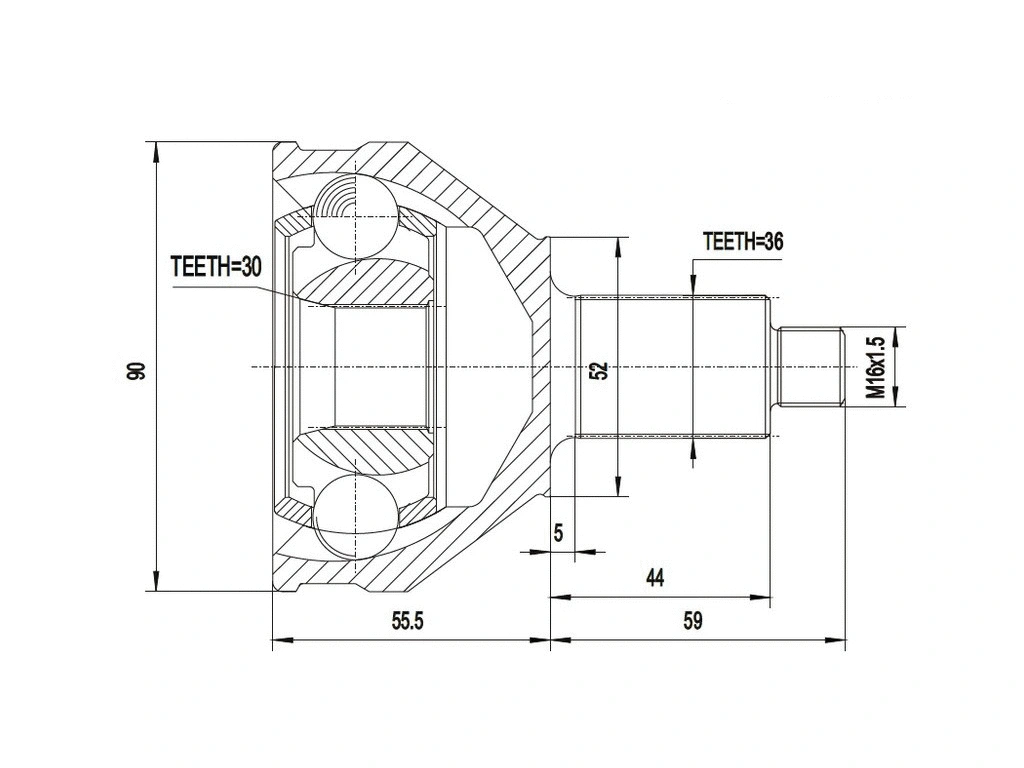 Joint Kit, drive shaft (AZMT-43-030-1097)