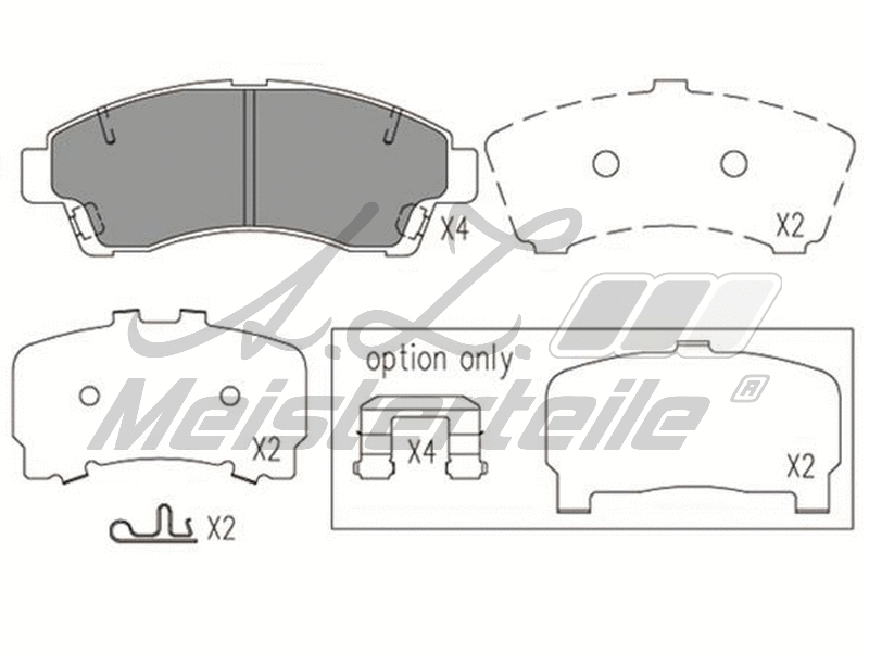 Brake Pad Set, disc brake (AZMT-44-022-1840)