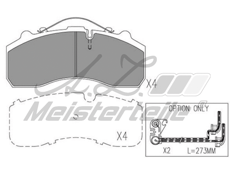 Brake Pad Set, disc brake (AZMT-44-022-2357)