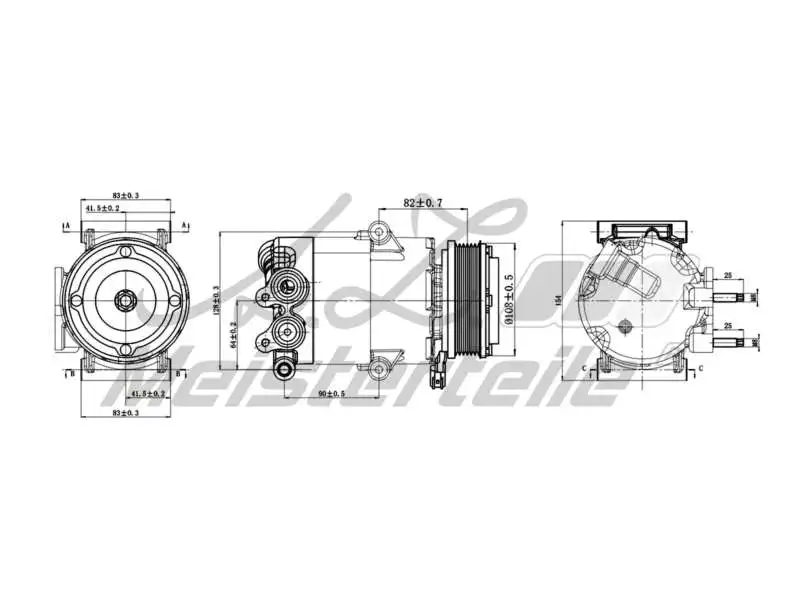 Compressor, air conditioning (AZMT-45-041-1009)