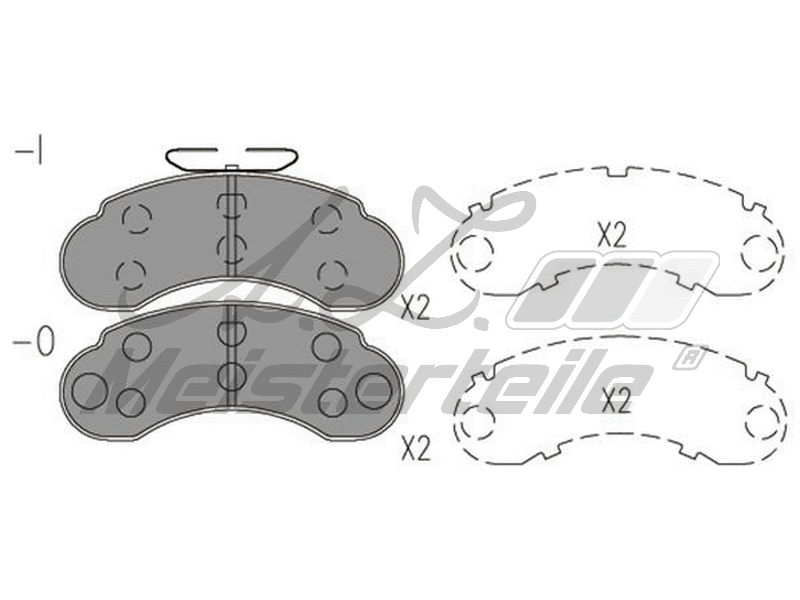 Brake Pad Set, disc brake (AZMT-44-022-1622)