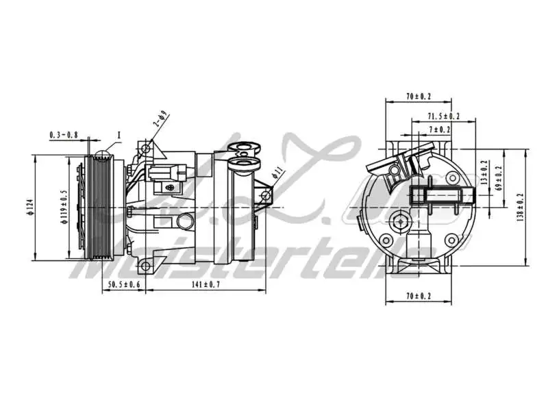 Compressor, air conditioning (AZMT-45-041-1034)