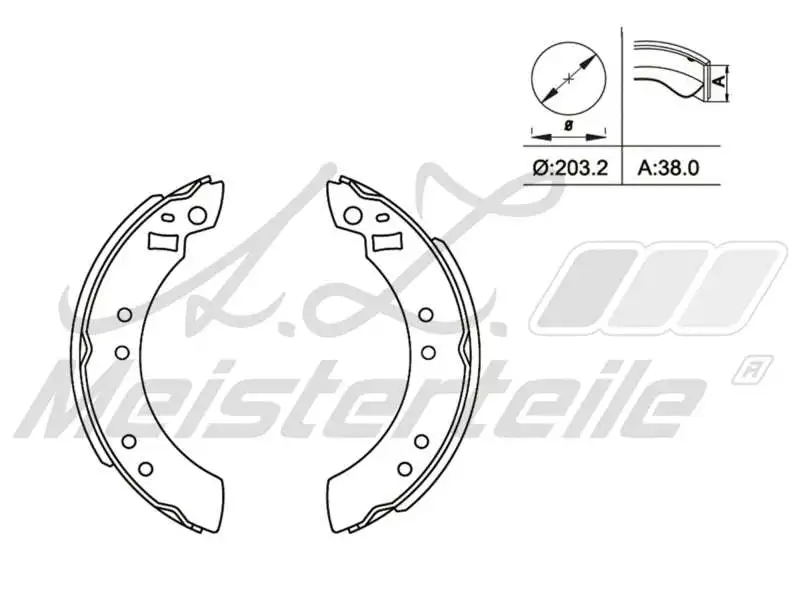 Brake Shoe Set (AZMT-44-026-1345)