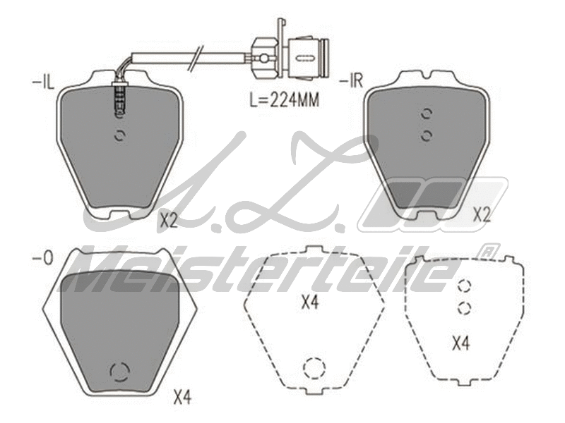 Brake Pad Set, disc brake (AZMT-44-022-2166)
