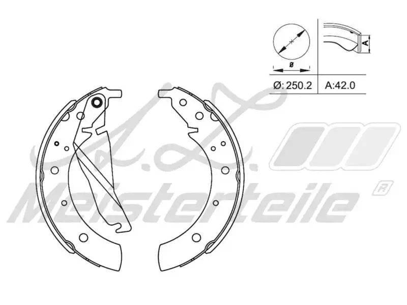 Brake Shoe Set (AZMT-44-026-1352)