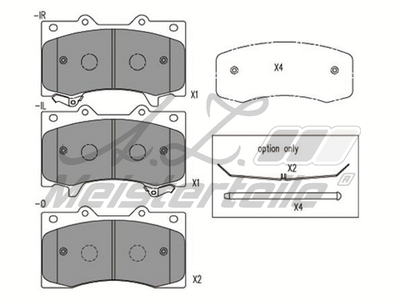 Brake Pad Set, disc brake (AZMT-44-022-2089)