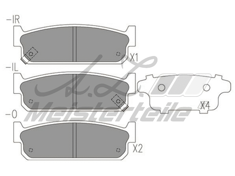 Brake Pad Set, disc brake (AZMT-44-022-2476)