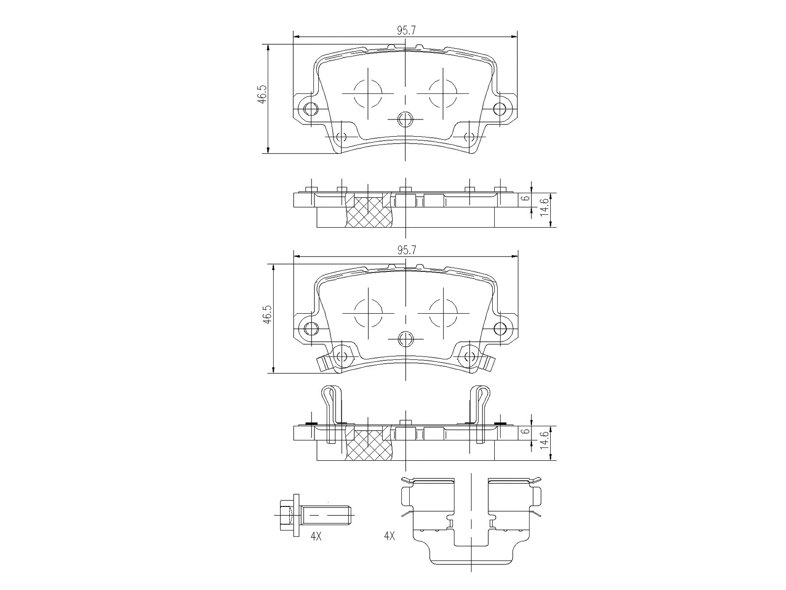 Brake Pad Set, disc brake (AZMT-44-022-1232)
