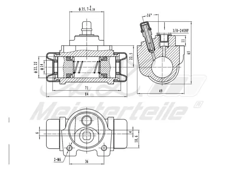 Wheel Brake Cylinder (AZMT-44-111-1092)