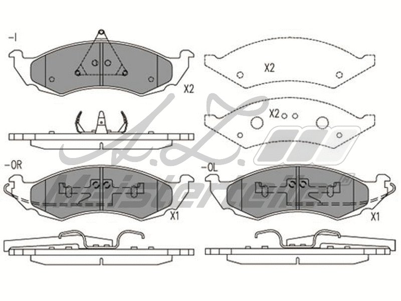 Brake Pad Set, disc brake (AZMT-44-022-2488)